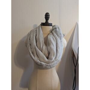 free press light gray circle scarf